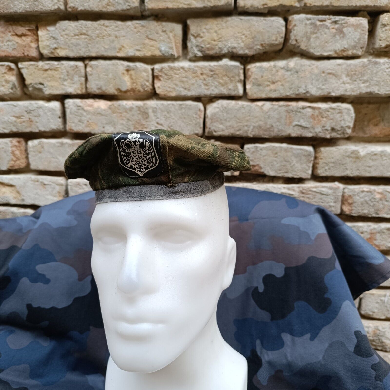 VUKOVAR 1991  Serb paramilitary forces lizard - tiger stripe beret cap - Serbian