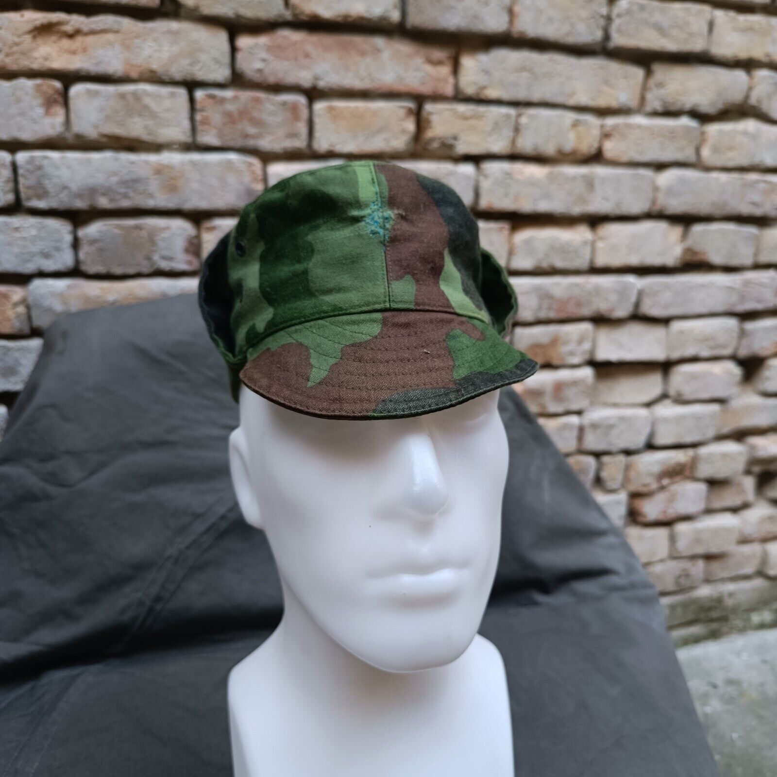 JNA M89 camo cap, YUGOSLAV ARMY made in 1991 - DECOMMUNIZED - 3 - 57cm - L