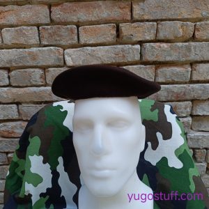 VINTAGE made in Yugoslavia civilian brown beret cap - SMALL - S/55cm