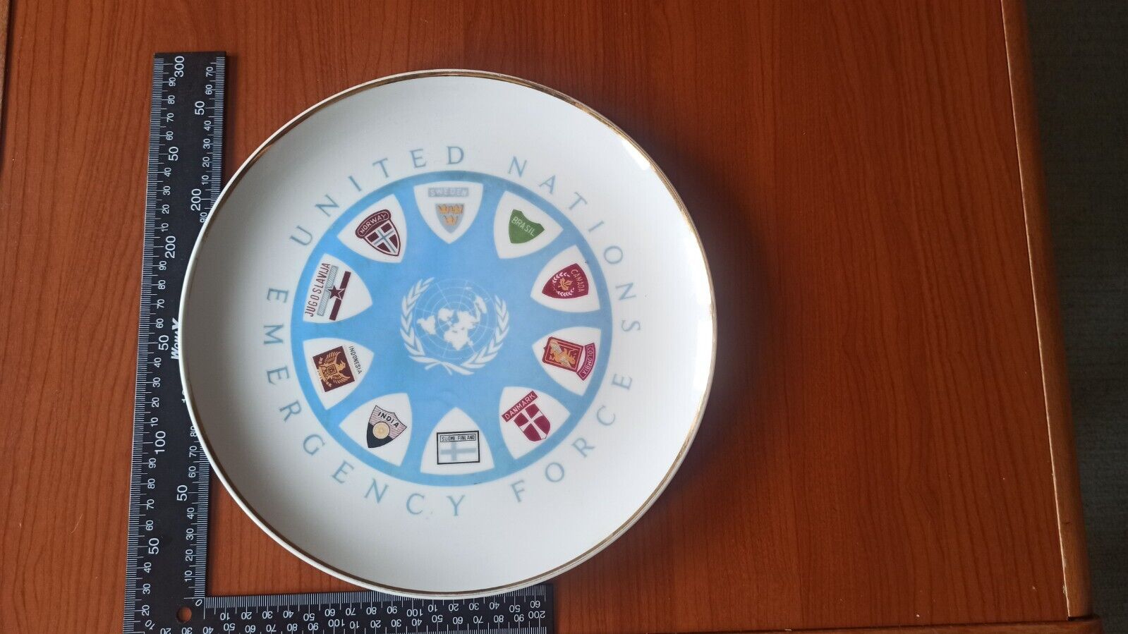 UNEF United Nations Emergency Force commemorative ceramic PLATE